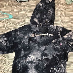 Champion tie-dye pull over hoodie